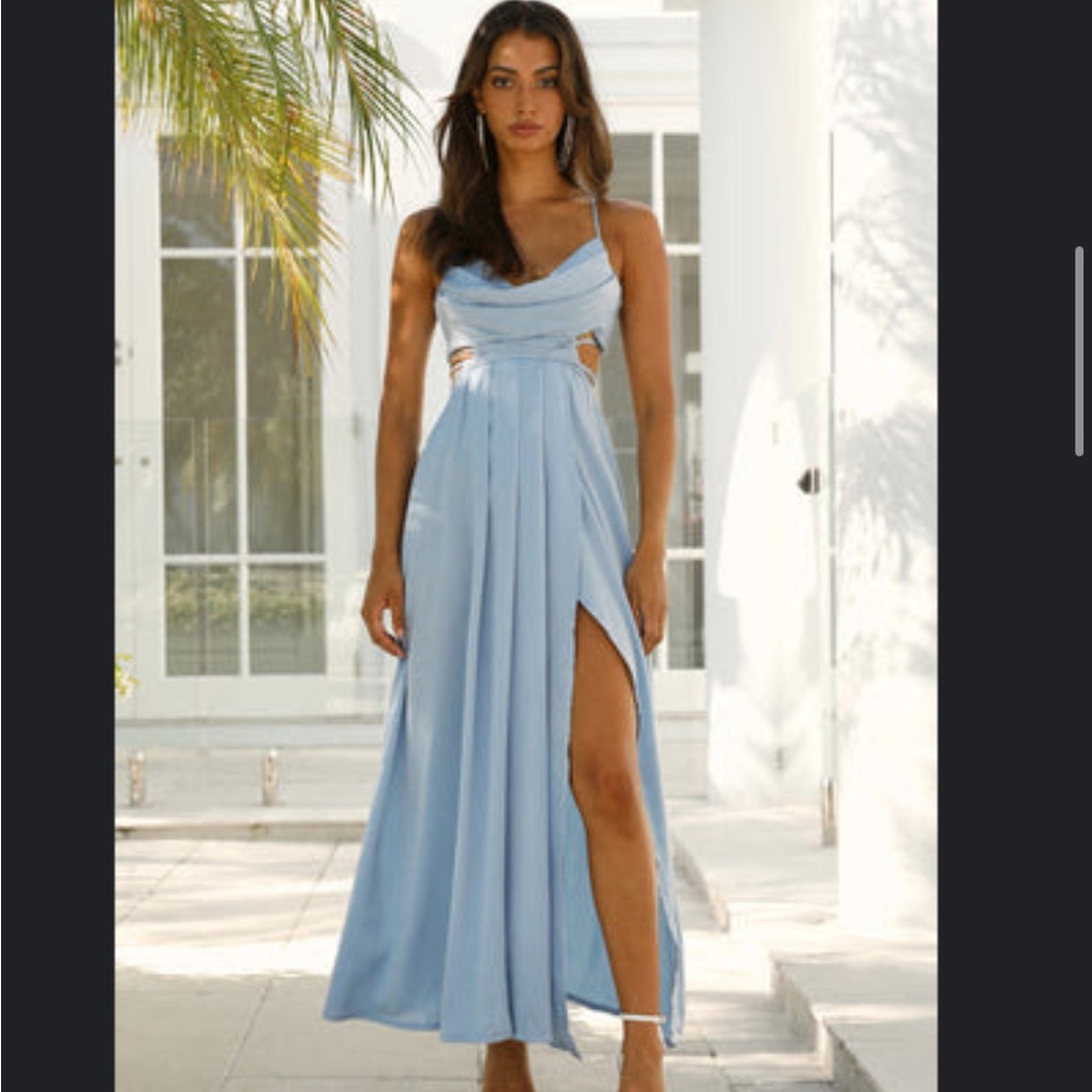 Hello Molly Light Blue Maxi Dress